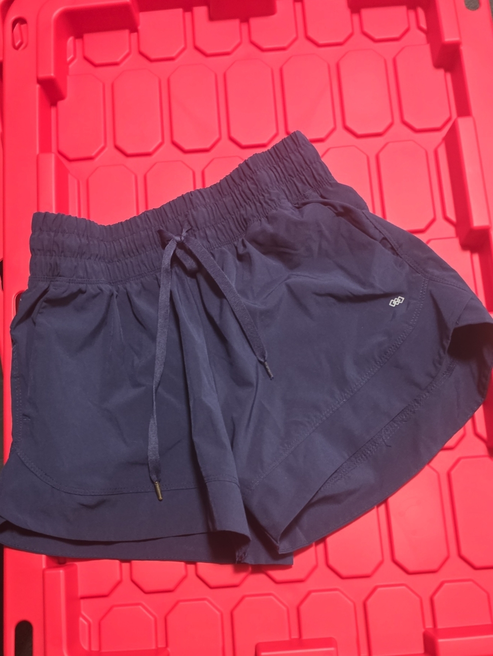 Women's Navy Athletic Drawstring Shorts with Elastic Waist